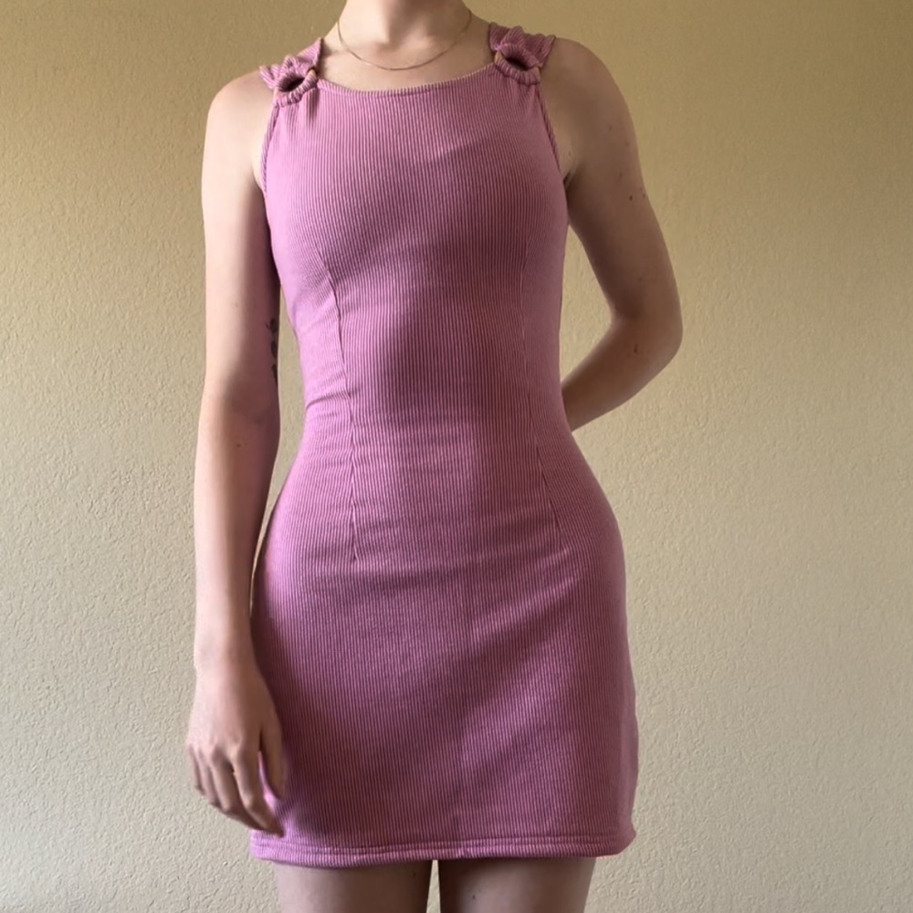 Vintage Gingham Pink Dress